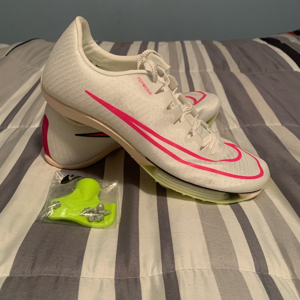 Men Size 8.5 / Women 10 Nike Air Zoom Maxfly Sail White Pink Zoomx Track Spike